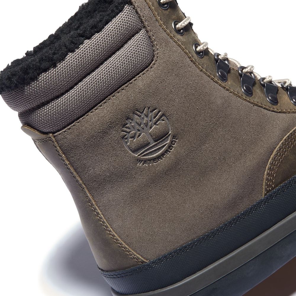 Botas de Nieve Timberland Hombre Ashwood Park Waterproof Verde Oliva/Negras - Chile YCU-140793